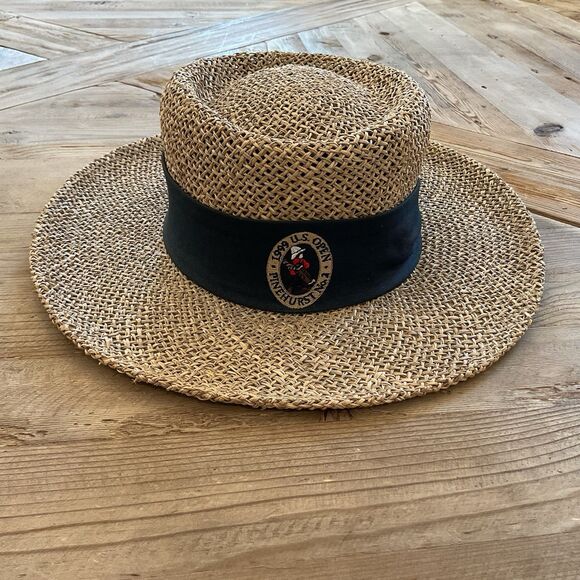 Pinehurst No. 2 1999 US Open Imperial Wide Brim Straw Hat Cap Size S/M‎ NWOT